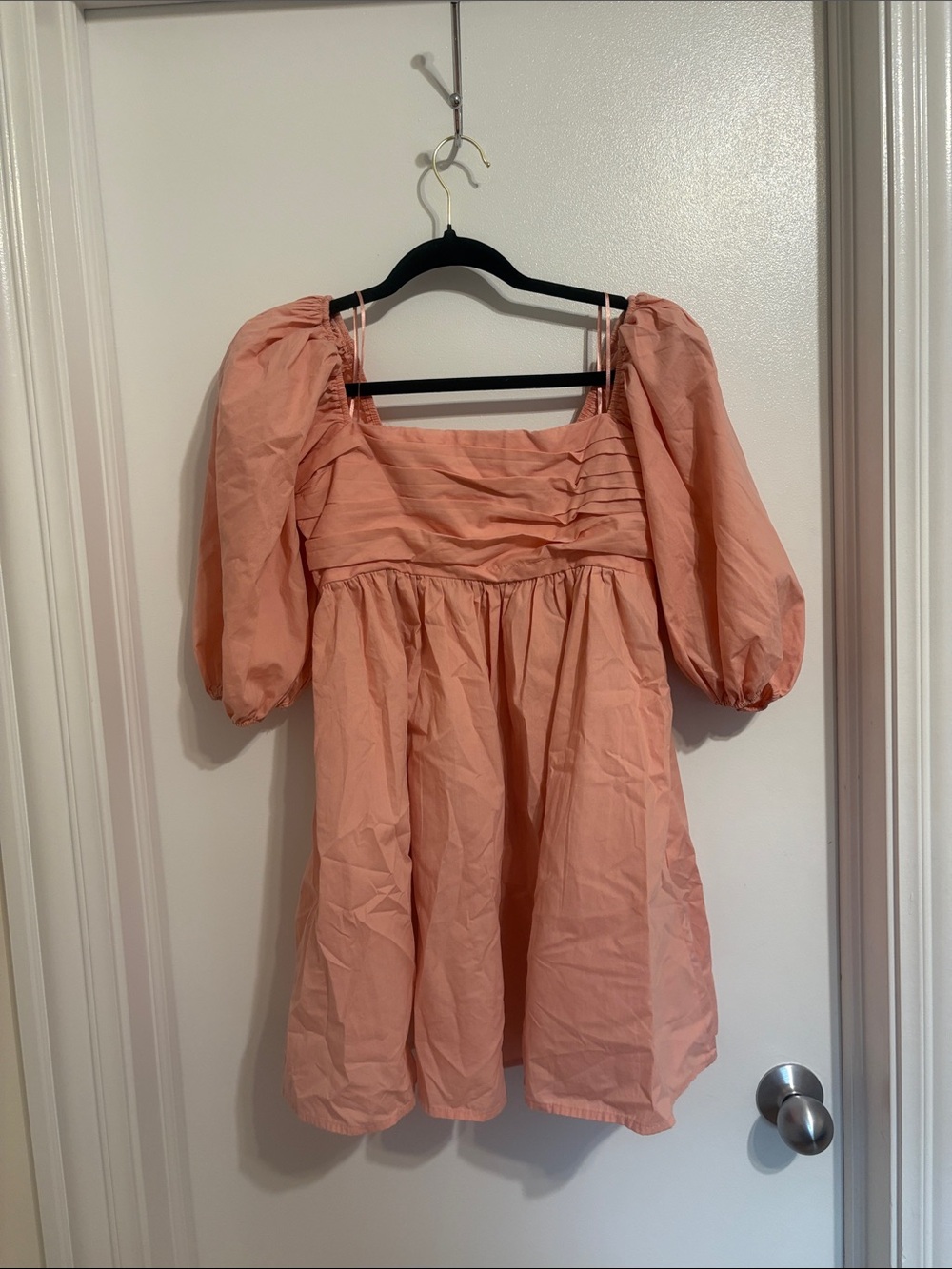 Abercrombie & Fitch &F Emerson Puff Sleeve Mini Dress 100% cotton
